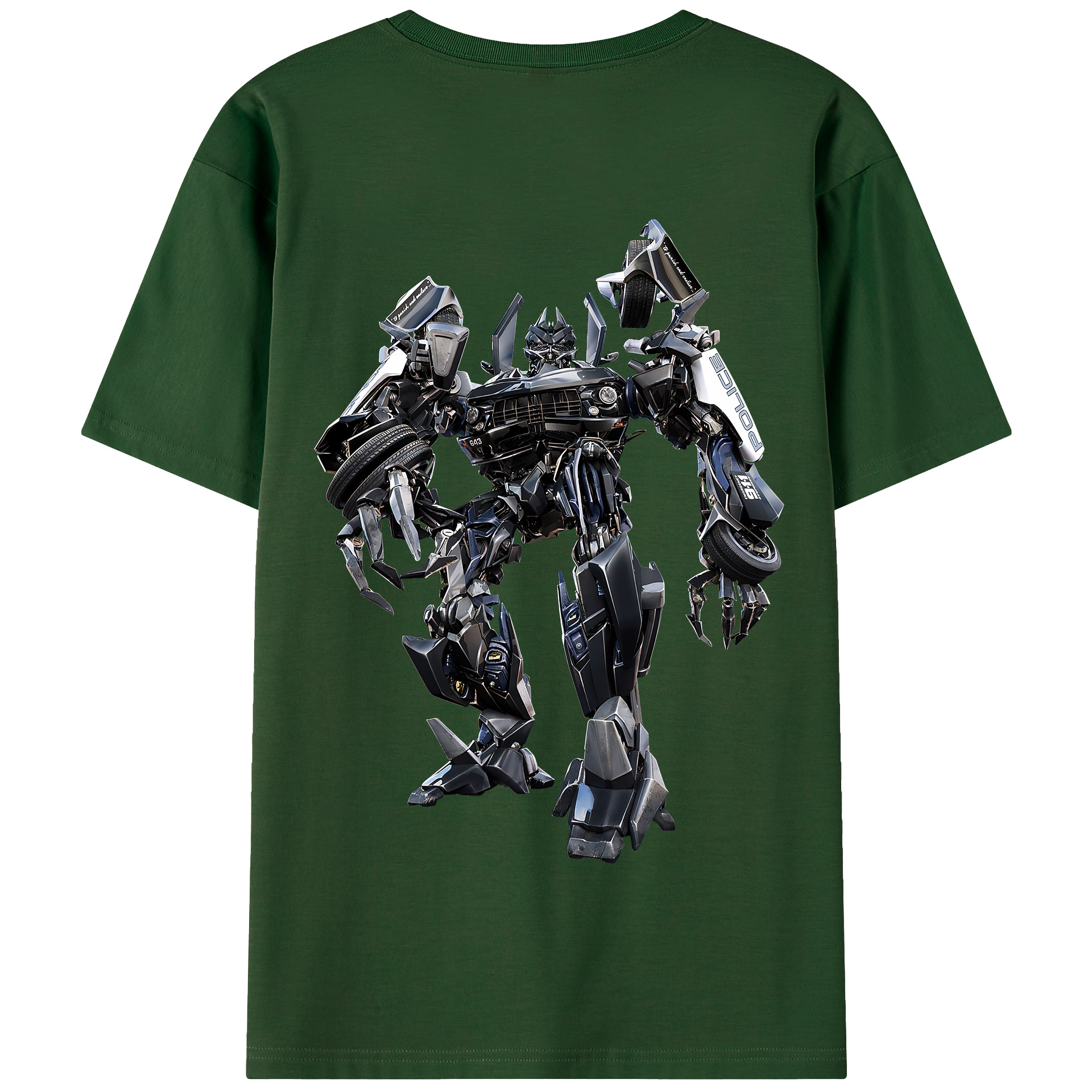 （画像用） Transformers トランスフォーマー 綿100％半袖Tシャツ（背面プリント）